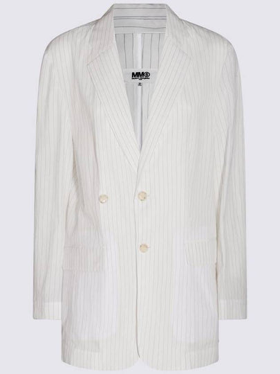 MM6 WHITE COTTON BLAZER S52BN0110S76431001F - MAISON MARGIELA - BALAAN 2