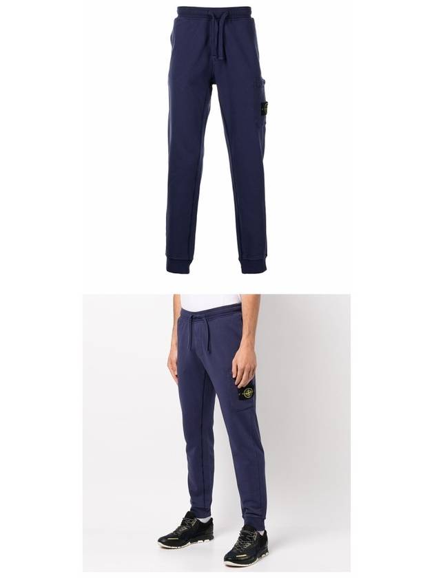 Waffen Patch Cotton Fleece Track Pants Navy - STONE ISLAND - BALAAN 5