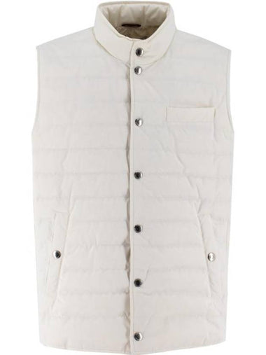 Down Vest Off White - BRUNELLO CUCINELLI - BALAAN 1