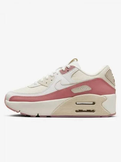 Air Max 90 LV8 Low Top Sneakers White Red Stardust - NIKE - BALAAN 2