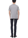 Men's Medium Weight Jersey Tipped Pocket Crewneck Short Sleeve T-Shirt Light Grey - THOM BROWNE - BALAAN 6