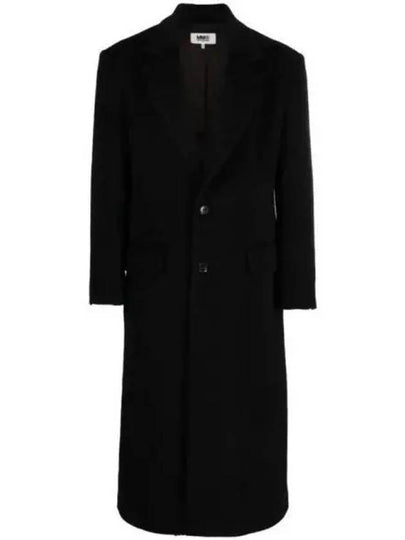 Classic Lapel Virgin Wool Single Coat Black - MAISON MARGIELA - BALAAN 2