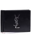 Monogram Money Clip Half Wallet Black - SAINT LAURENT - BALAAN 2