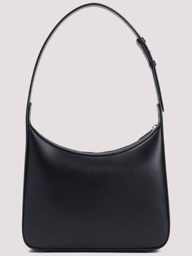 DG Logo Adjustable Strap Calfskin Shoulder Bag Black - DOLCE&GABBANA - BALAAN 3