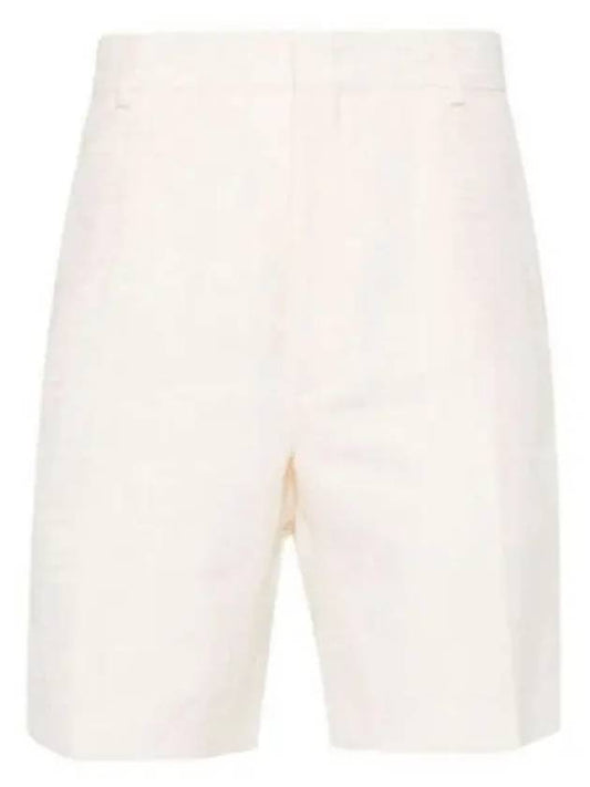 Bermuda FF Cotton Shorts White - FENDI - BALAAN 2