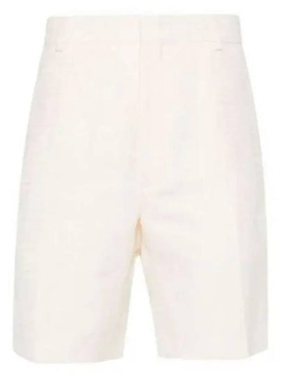 Bermuda FF Cotton Shorts White - FENDI - BALAAN 2