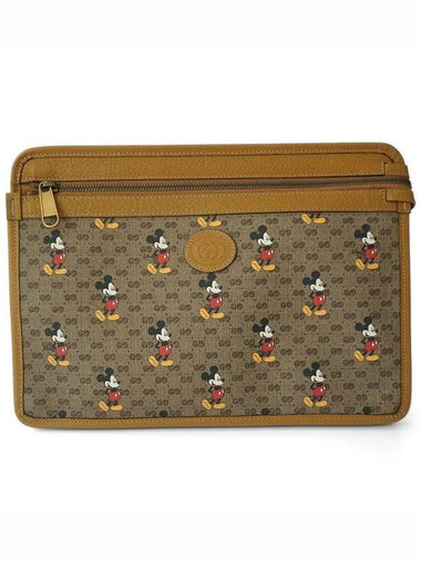 Disney Mickey Mouse Clutch Brown - GUCCI - BALAAN 1