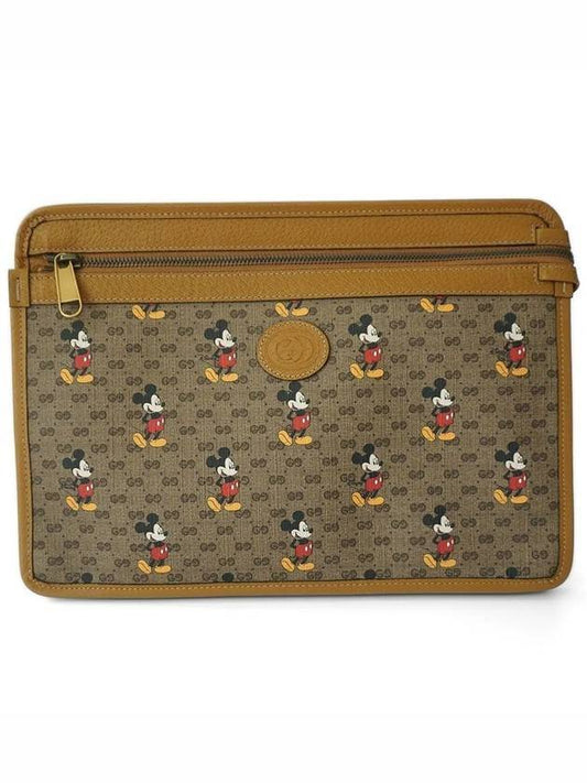 Disney Mickey Mouse Clutch Brown - GUCCI - BALAAN 1