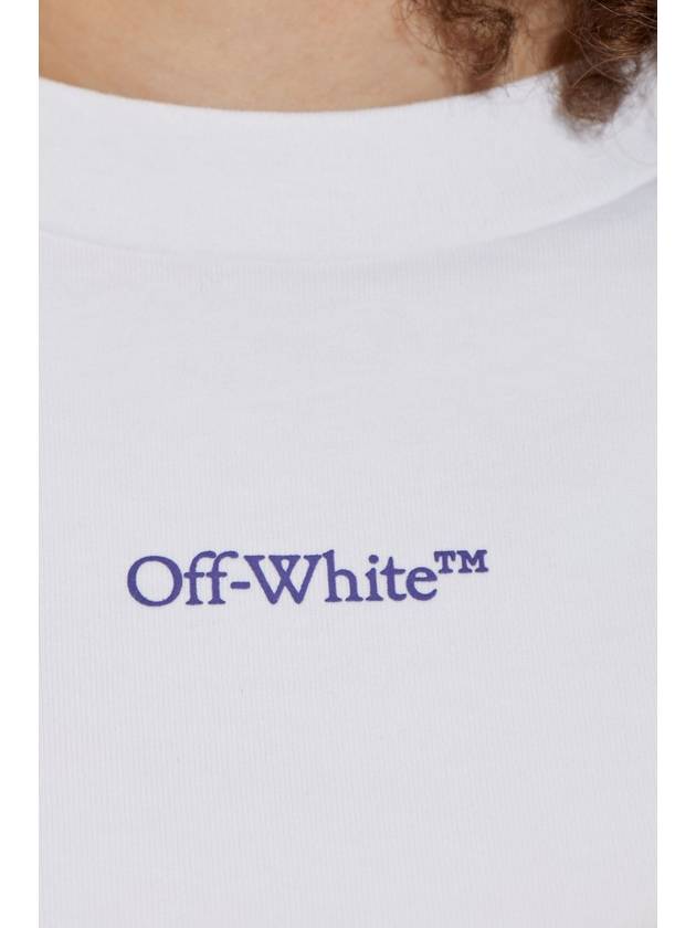 Off-White Short T-shirt With Printed Logo, Women's, White - OFF WHITE - BALAAN 5