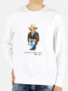 Polo Felpa Cowboy Bear Sweatshirt White - POLO RALPH LAUREN - BALAAN.