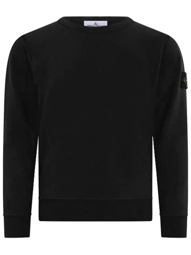 Kids Garment Dyed Logo Wappen Patch Sweatshirt Black - STONE ISLAND - BALAAN 3