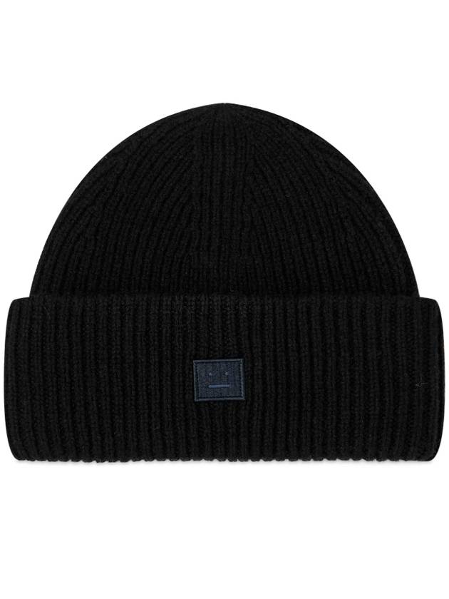 Small Face Logo Beanie Black - ACNE STUDIOS - BALAAN 1