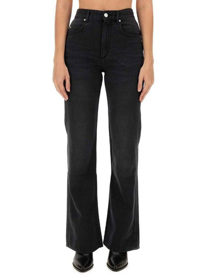 Belvira High Rise Bootcut Jeans Black - ISABEL MARANT - BALAAN 2