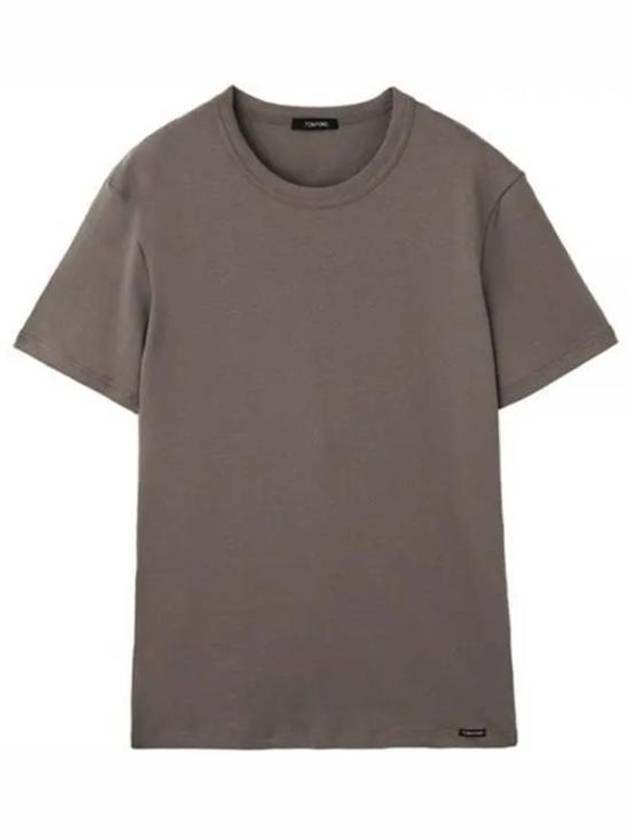 Cotton Crew Neck Short Sleeve T-Shirt Nude - TOM FORD - BALAAN 2