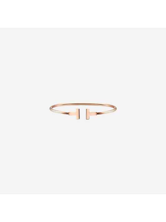 T Wire Bracelet Rose Gold - TIFFANY & CO. - BALAAN 1