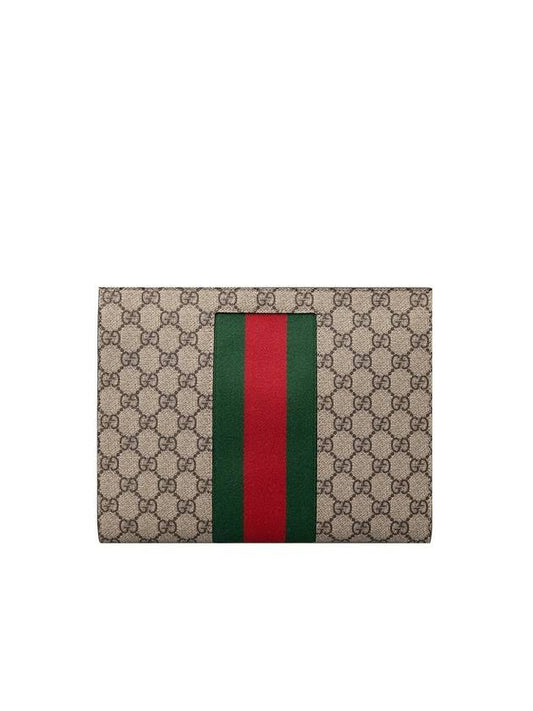 GG Supreme Web Pouch Bag Beige Ebony - GUCCI - BALAAN 1