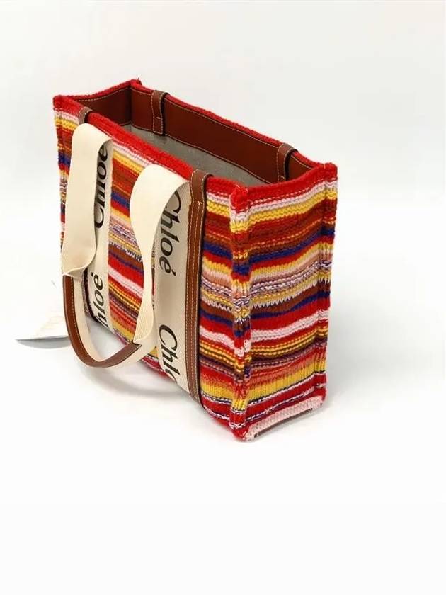 Woody Recycled Cashmere Medium Tote Bag Red - CHLOE - BALAAN 3