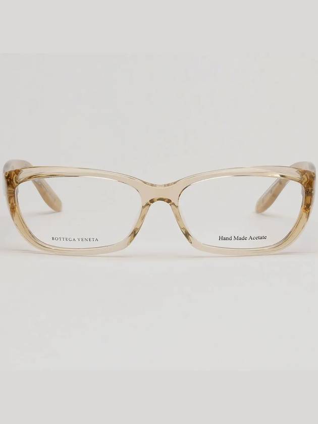 Glasses frame BV116 VNL brown transparent horn frame - BOTTEGA VENETA - BALAAN 3