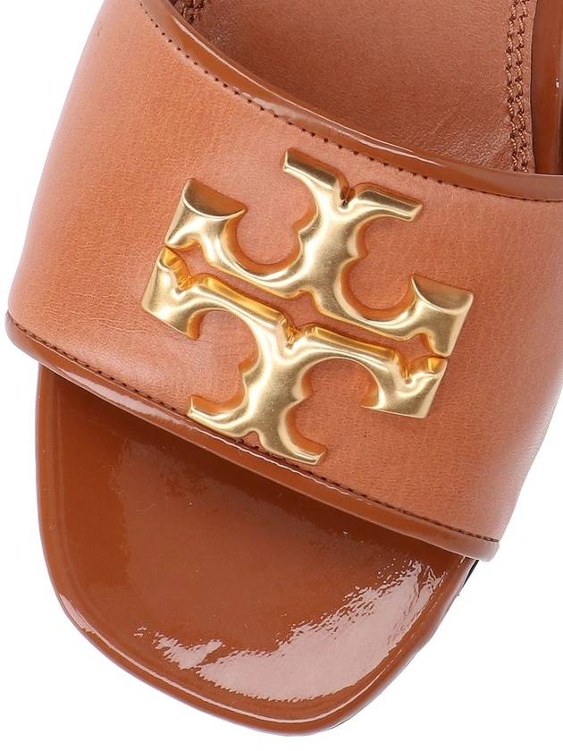 Logo Eleanor Slippers Brown - TORY BURCH - BALAAN 6