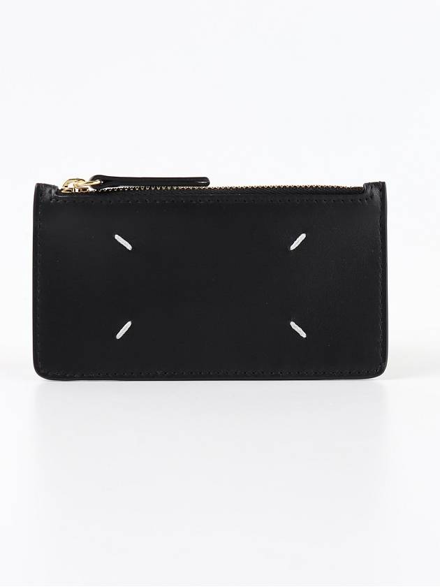 Signature Stitch Zipper Card Wallet Black - MAISON MARGIELA - BALAAN 2