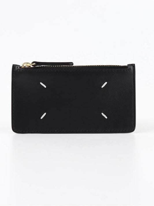 Signature Stitch Zipper Card Wallet Black - MAISON MARGIELA - BALAAN 2