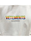 Rainbow Logo Over Sweatshirt White - VETEMENTS - BALAAN 6