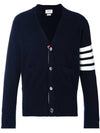 Men's Diagonal Classic Cashmere Cardigan Navy - THOM BROWNE - BALAAN 2