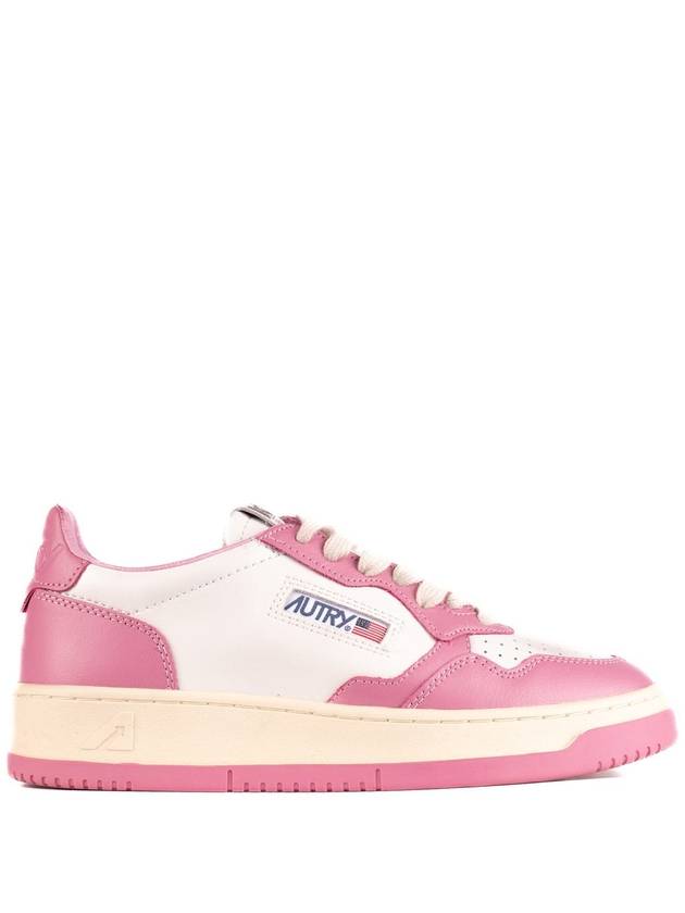 Women's Medalist Suede Low Top Sneakers Pink White - AUTRY - BALAAN 2