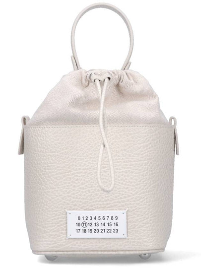 5AC Number Logo Texture Leather Bucket Bag Grey - MAISON MARGIELA - BALAAN 2