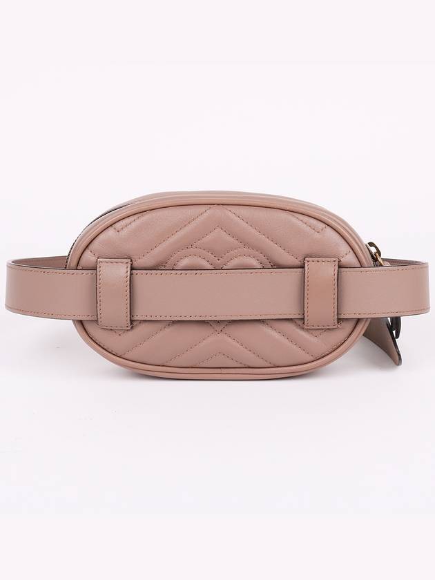 GG Marmont Matelasse Jean Beige Belt Bag 476434 - GUCCI - BALAAN 4