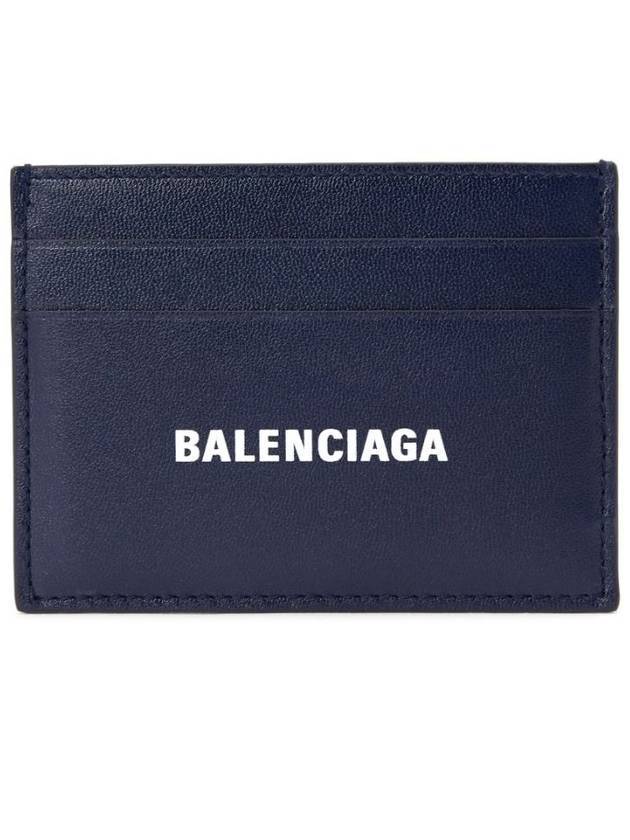 logo cash card wallet navy - BALENCIAGA - BALAAN.