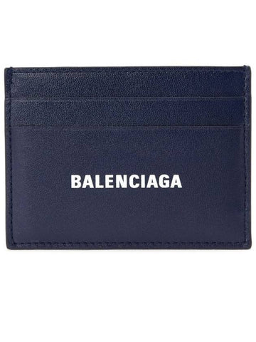 logo cash card wallet navy - BALENCIAGA - BALAAN.