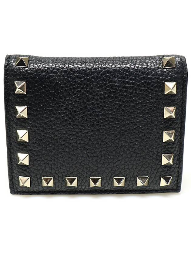 TW2P0R39VSH Black Stampa Alce Calfskin Rockstud Bicycle Wallet - VALENTINO - BALAAN 3