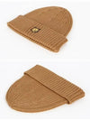 Bold Fox Head Patch Ribbed Beanie Golden Brown - MAISON KITSUNE - BALAAN 4