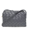 Intrecciato Loop Small Leather Cross Bag Thunder - BOTTEGA VENETA - BALAAN 1