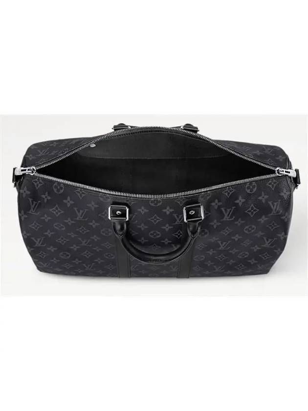 Keepall 45 Bandouliere Monogram Eclipse Duffel Bag Grey - LOUIS VUITTON - BALAAN 4