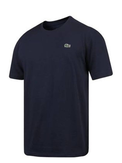 Men's Small Logo Sports Breathable Short Sleeve T-Shirt Navy - LACOSTE - BALAAN 2