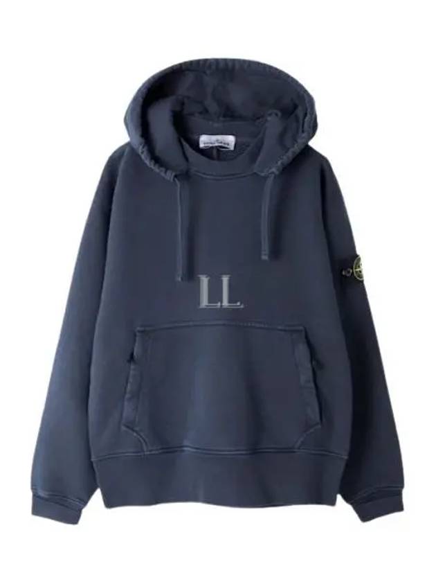 Men's Oversized Cotton Hoodie Navy - STONE ISLAND - BALAAN 2