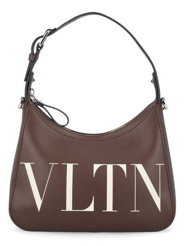 VLTN leather hobo shoulder bag brown - VALENTINO - BALAAN 1