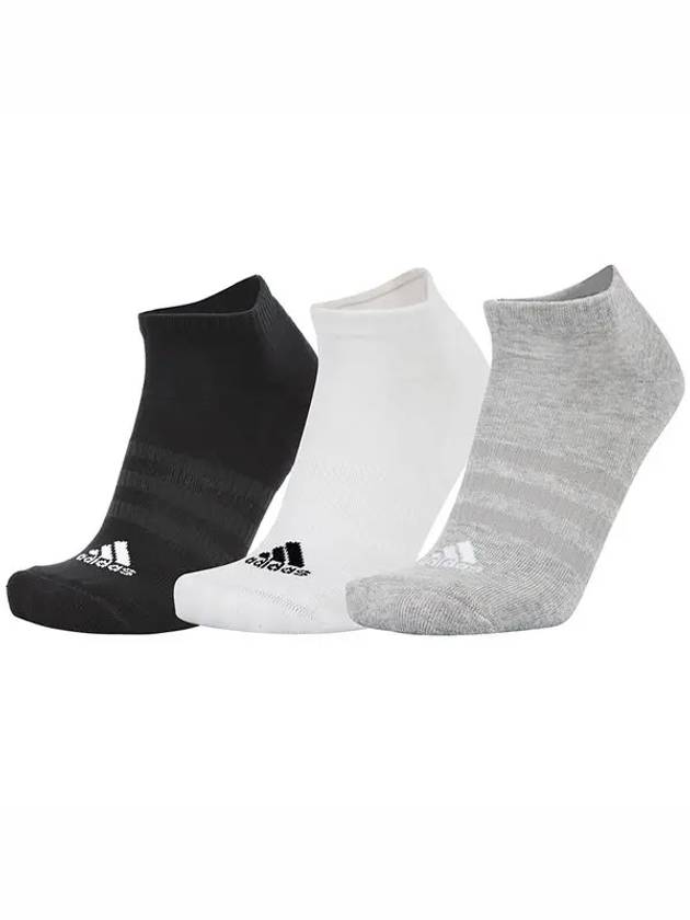 Logo Low Cut Socks 3 Pairs - ADIDAS - BALAAN 3