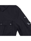 Lens Wappen Double Pocket Over Long Sleeve Shirt Black - CP COMPANY - BALAAN 5