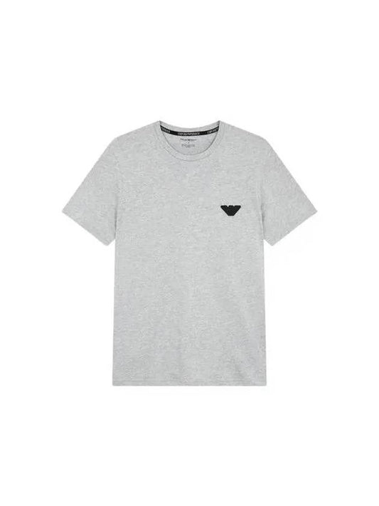 UNDERWEAR ARMANI BRAND DAY 10% 5 18 5 19 Textured Logo Short Sleeve TShirt Melange Gray 270351 - EMPORIO ARMANI - BALAAN 1