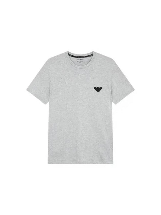 UNDERWEAR Men s Textured Logo Short Sleeve T Shirt Melange Gray 271795 - EMPORIO ARMANI - BALAAN 1