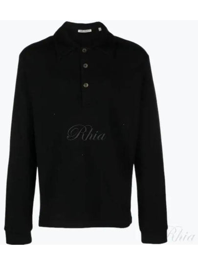 Ile Piquet Polo Knit Top Black - OUR LEGACY - BALAAN 2