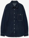 Overfit washed denim shirt dark indigo - BLONDNINE - BALAAN 5