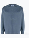 Old Treatment Cotton Embroidery Logo Sweatshirt Avio Blue - STONE ISLAND - BALAAN 2