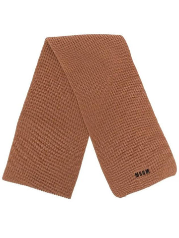 Kids Logo Scarf Pink Brown MS029218 924 - MSGM - BALAAN 1