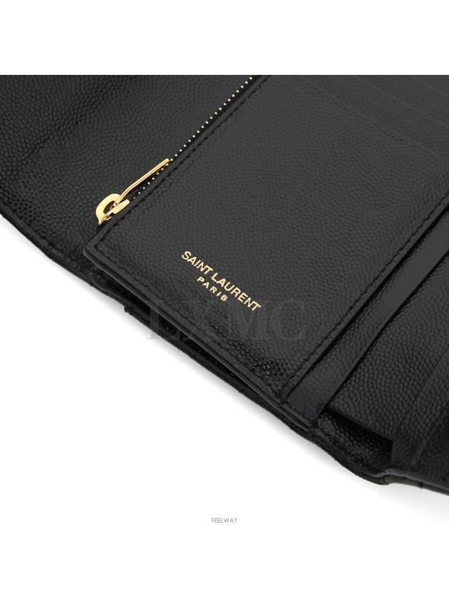 Monogram Compact 3 fold Wallet 403943 Black YSL Gold Plated - SAINT LAURENT - BALAAN 10