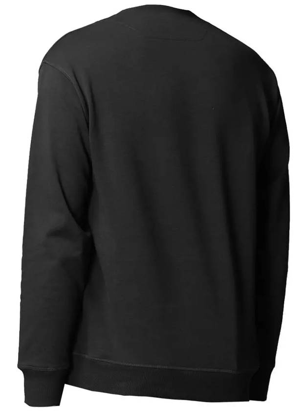 Diagonal Fleece Logo Embroidered Sweatshirt Black - CP COMPANY - BALAAN 4