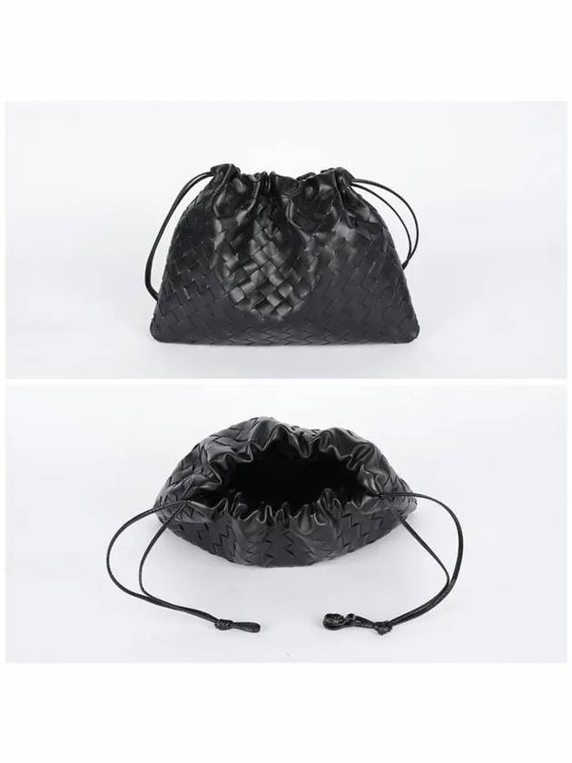 Intrecciato Medium Calfskin Bucket Bag Black - BOTTEGA VENETA - BALAAN 3